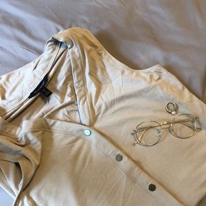 Button down sleeveless banana republic dress